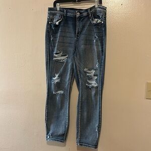 Judy Blue Distressed Boyfriend Fit Jeans SZ 32
